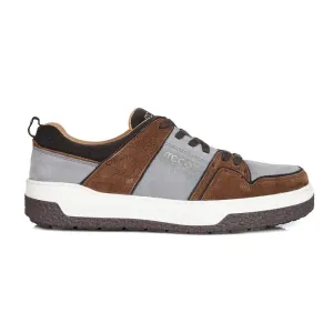 Mccoy Kristoffer Leather Suede Men's Trainers Chocolate and Grey