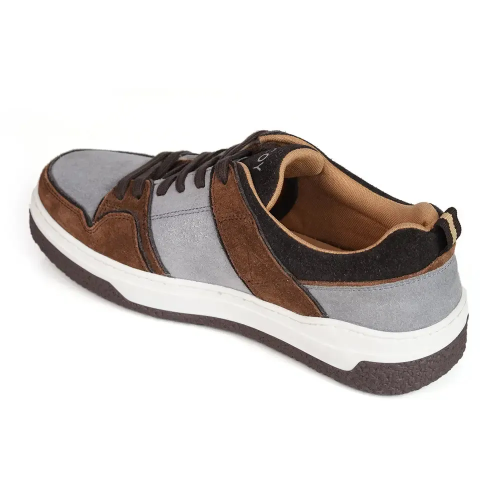 Mccoy Kristoffer Leather Suede Men's Trainers Chocolate and Grey