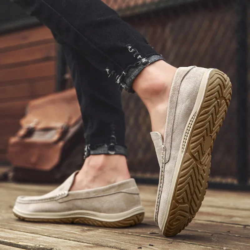 Men comfort driving casual loafers flat slip on loafers