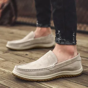 Men comfort driving casual loafers flat slip on loafers