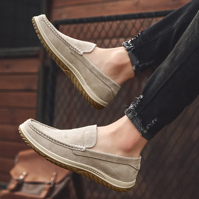 Men comfort driving casual loafers flat slip on loafers