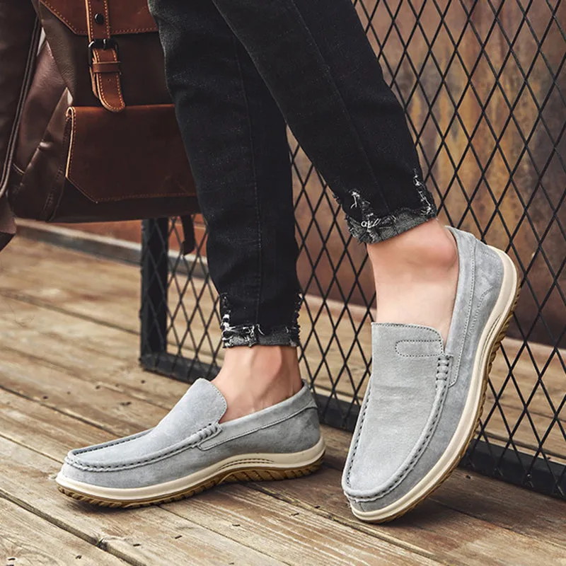 Men comfort driving casual loafers flat slip on loafers