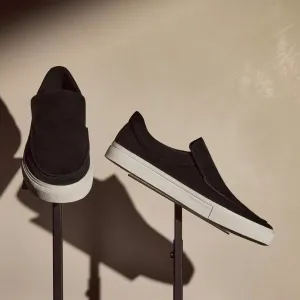 Men's Coastal Suede Slip On - Black