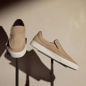 Men's Coastal Suede Slip On - Linen