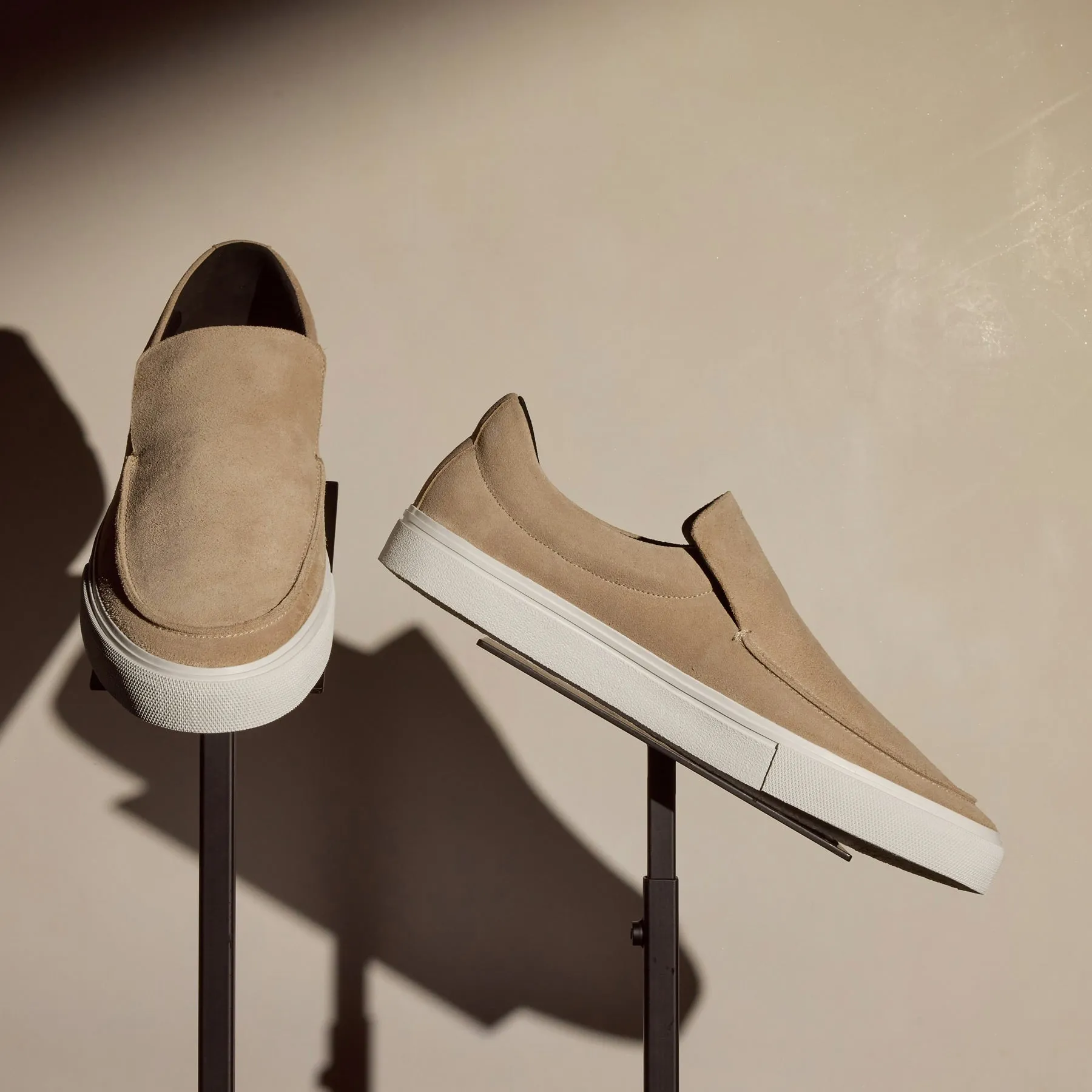 Men's Coastal Suede Slip On - Linen