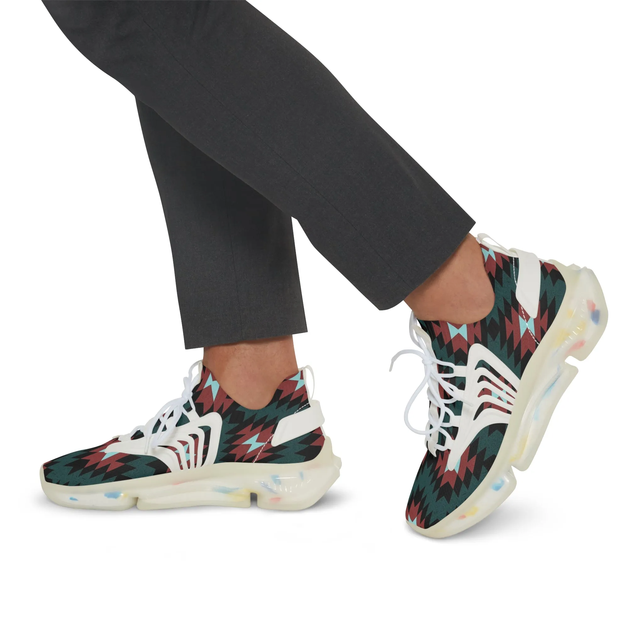 Men's Indigenous print Mesh Sneakers