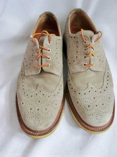 Mens MARK MCNAIRY NEW AMSTERDAM SUEDE COUNTRY BROGUES 11.5 ENGLAND Shoes BEIGE
