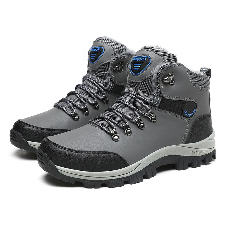 Men's Martin Boots Winter Fleece-Lined Warm High-Top Outdoor Fashion