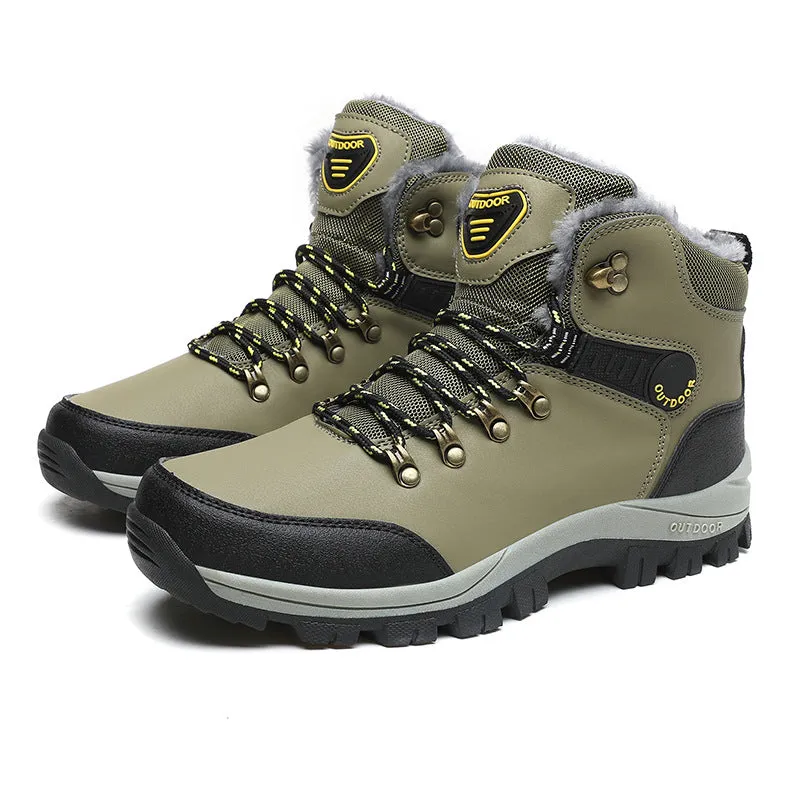 Men's Martin Boots Winter Fleece-Lined Warm High-Top Outdoor Fashion