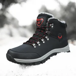 Men's Martin Boots Winter Fleece-Lined Warm High-Top Outdoor Fashion