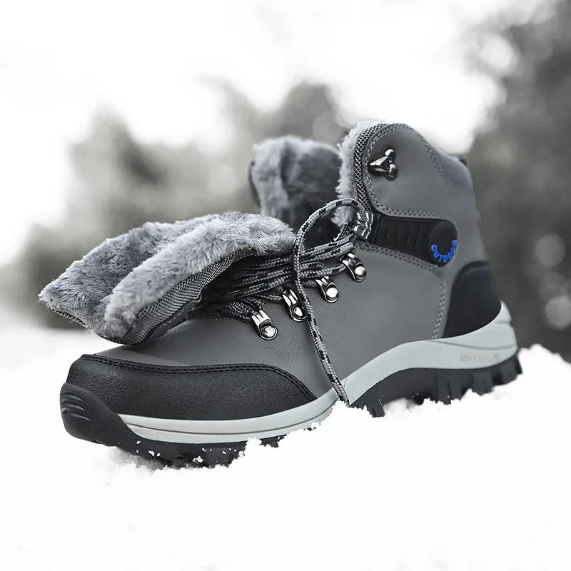 Men's Martin Boots Winter Fleece-Lined Warm High-Top Outdoor Fashion