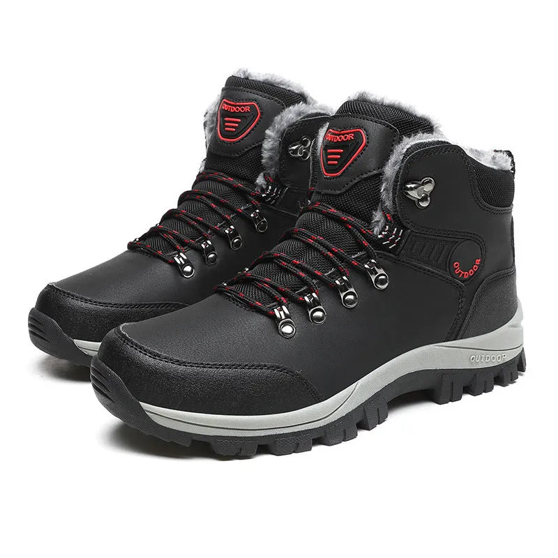 Men's Martin Boots Winter Fleece-Lined Warm High-Top Outdoor Fashion