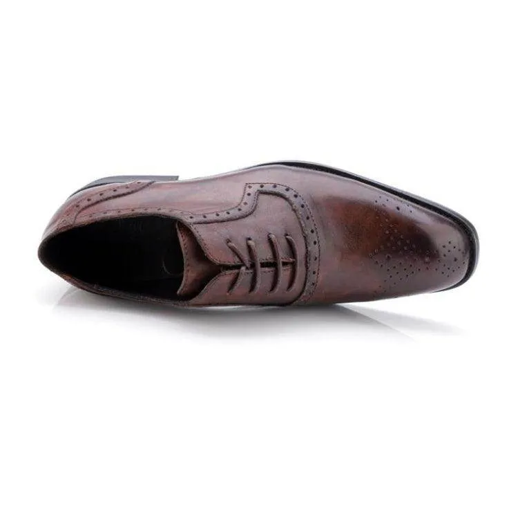 Men's Premium Leather Pointed-Toe Business Dress Shoes for Autumn