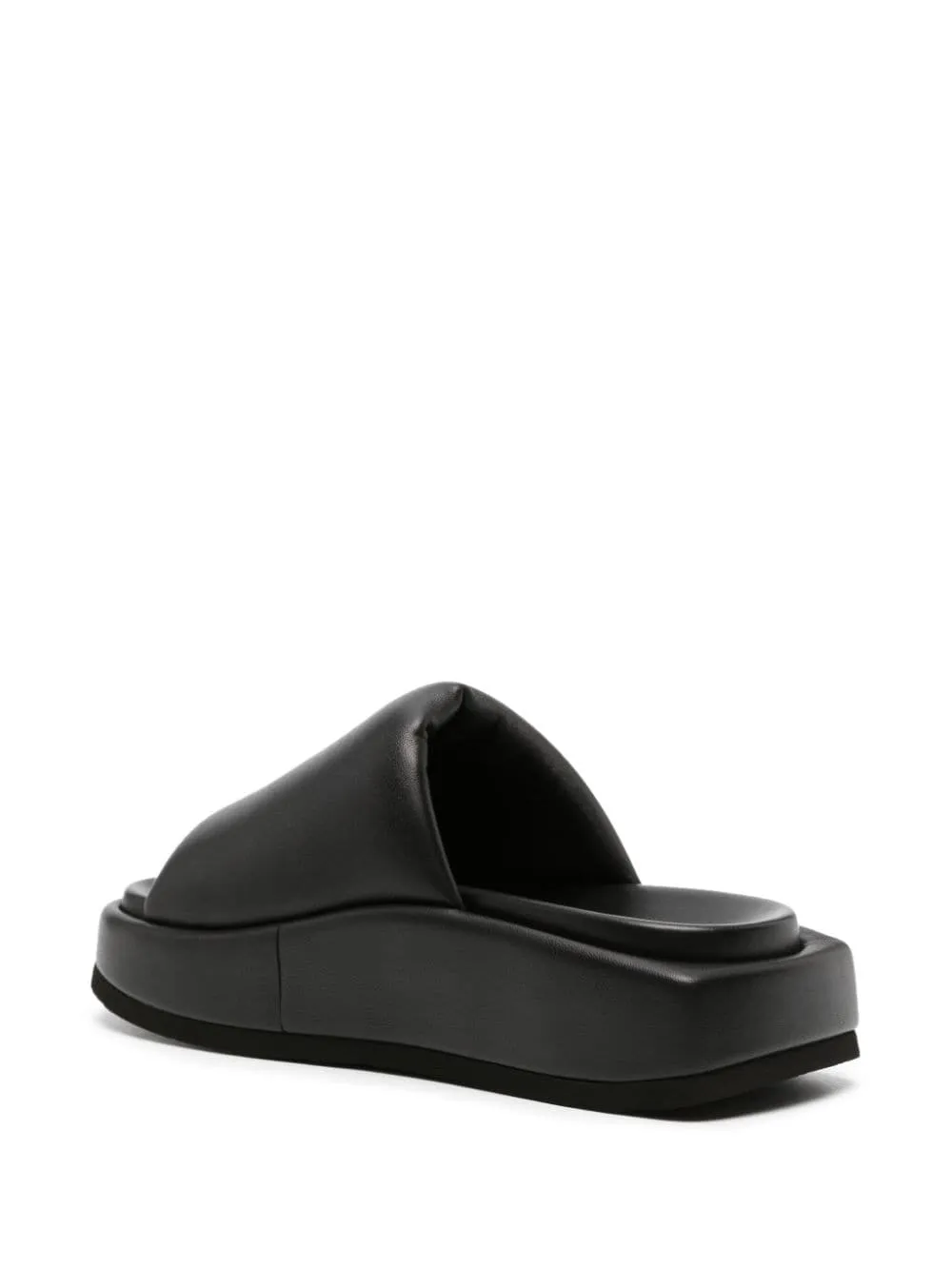 Mia platform leather slides
