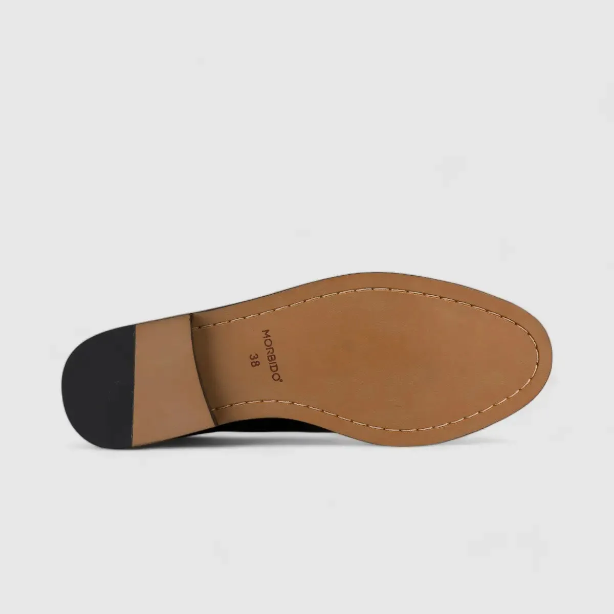 Morbido Leather Moc Pump Loafer Black NSH500-17