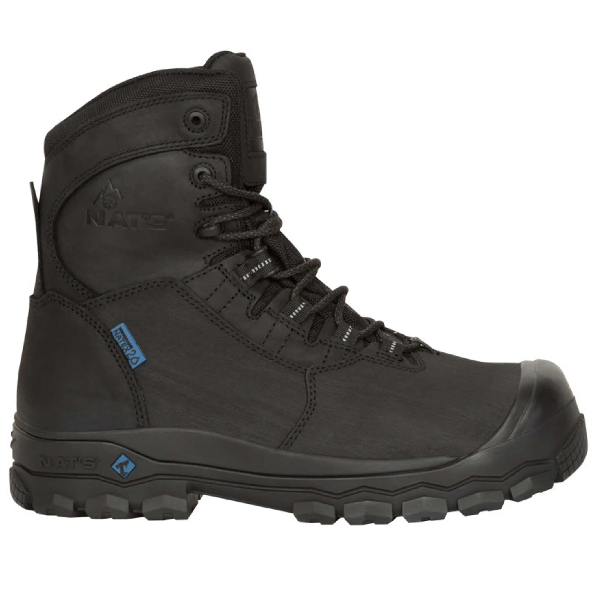 Nats Men's Winter Safety Work Boots CSA Natex 2.0 | 8" Waterproof, Primaloft® Insulation, Anti-Slip Outsoles, Fiberglass Toe | Sizes 7-13