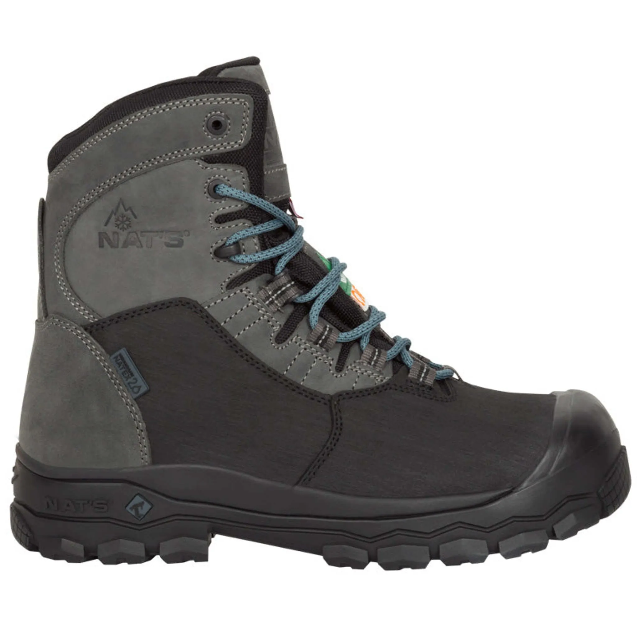 Nats Men's Winter Safety Work Boots CSA Natex 2.0 | 8" Waterproof, Primaloft® Insulation, Anti-Slip Outsoles, Fiberglass Toe | Sizes 7-13