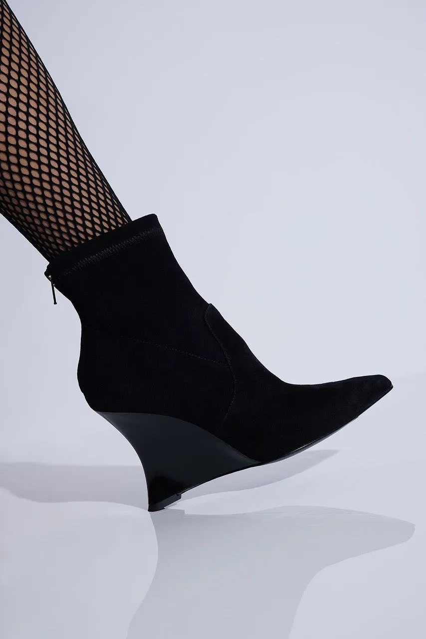 Neko Suede Wedge Ankle Boot