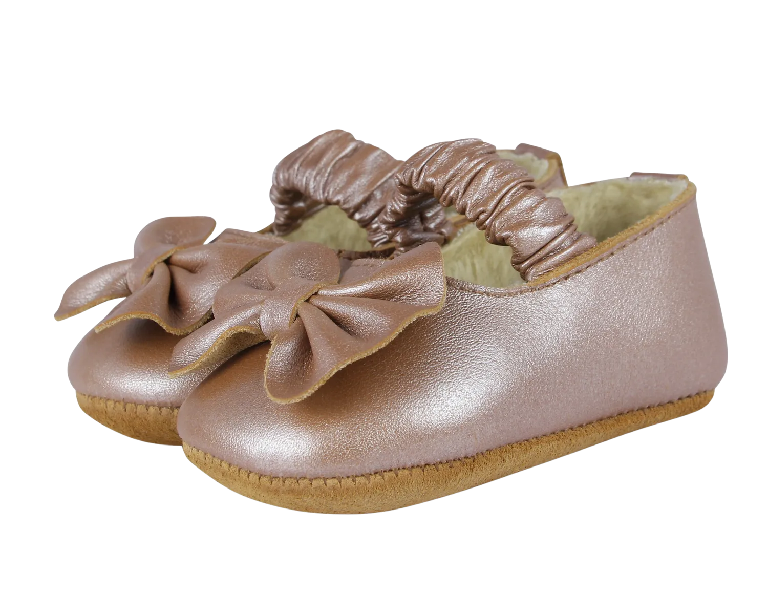 Neni Ballerinas | Clay Metallic Leather