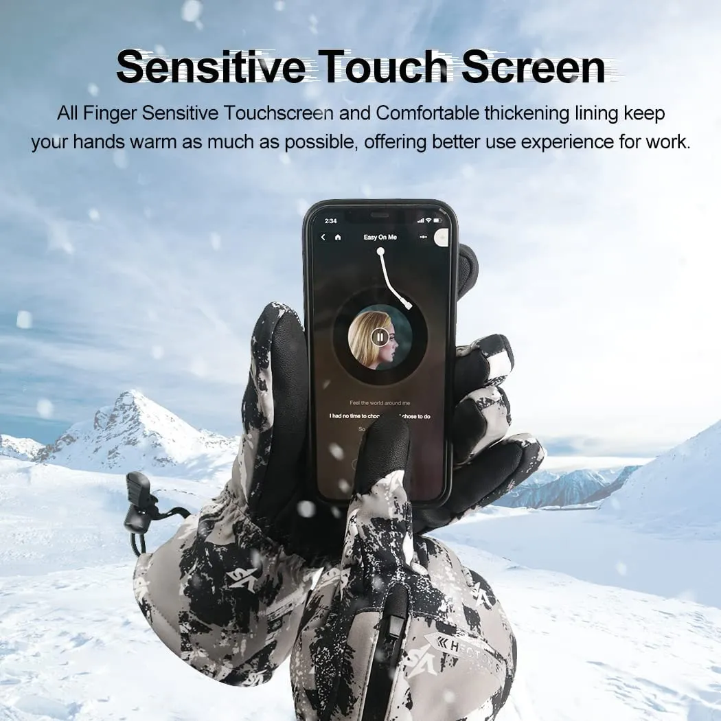 NewDoar Ski Gloves Waterproof Winter Warm Gloves Cold Snowboard Gloves