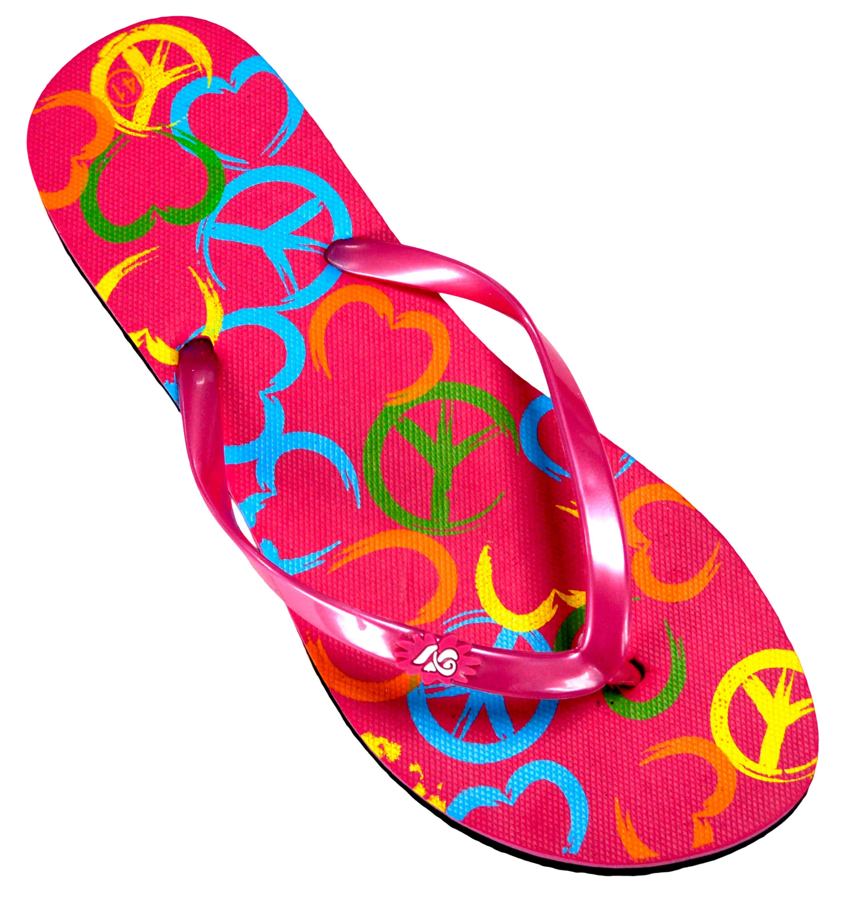 OCTAVE Ladies Summer Beach Wear Flip Flops - Peace Design