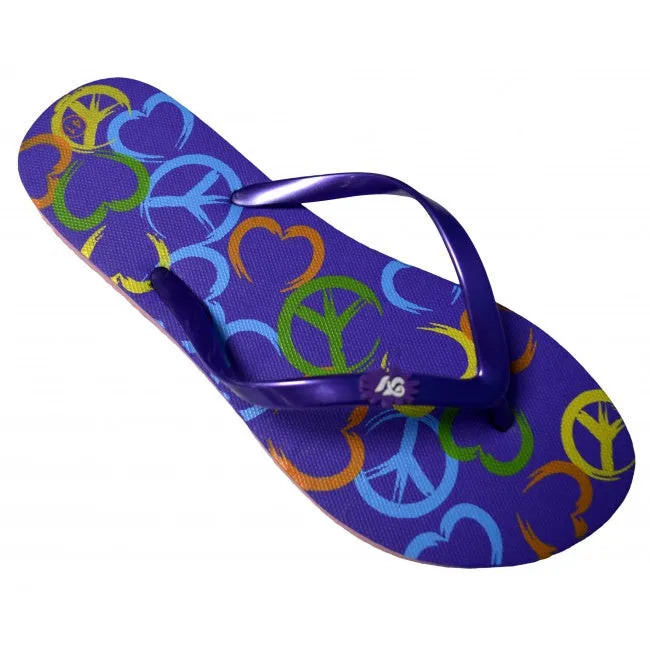 OCTAVE Ladies Summer Beach Wear Flip Flops - Peace Design