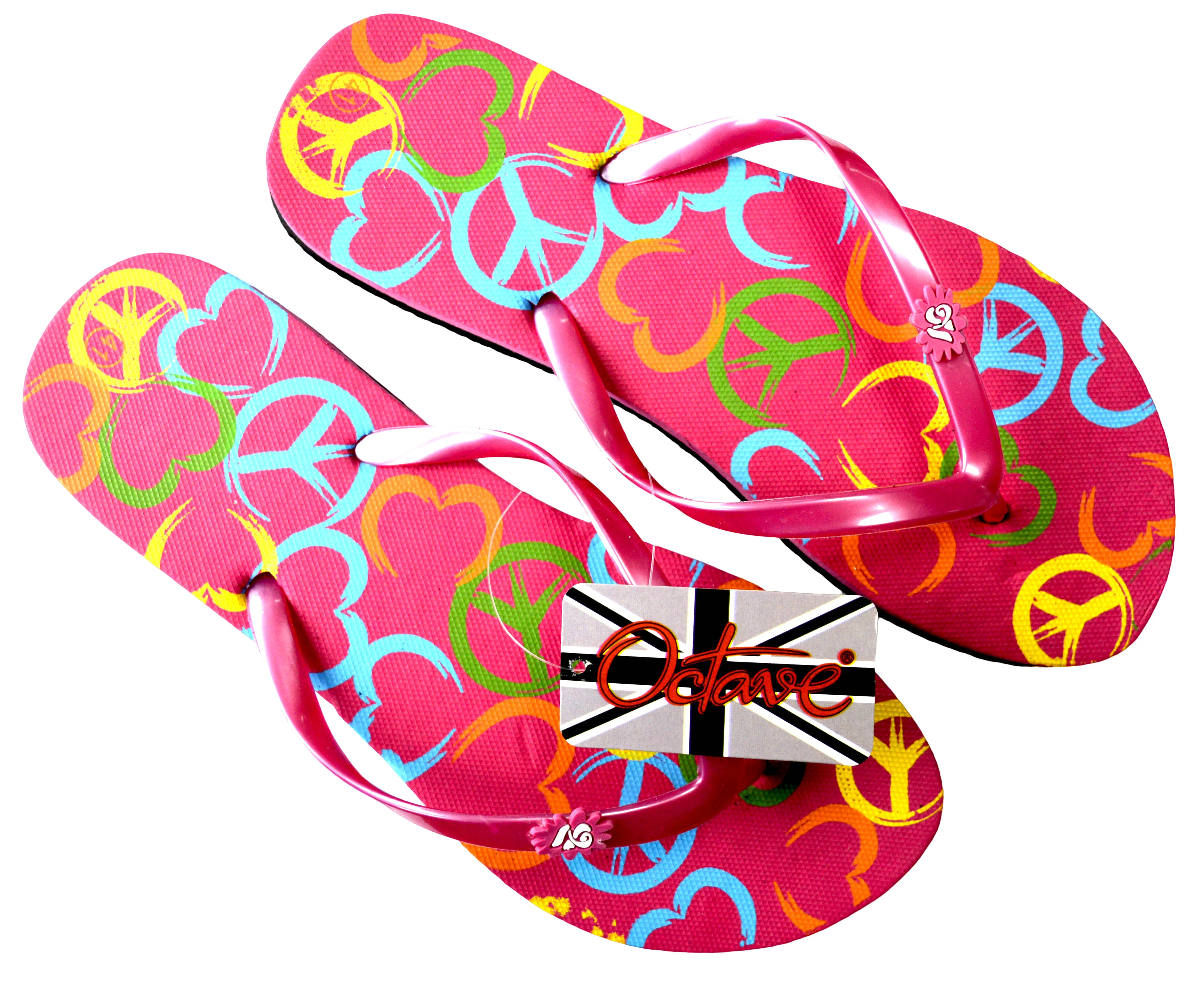 OCTAVE Ladies Summer Beach Wear Flip Flops - Peace Design