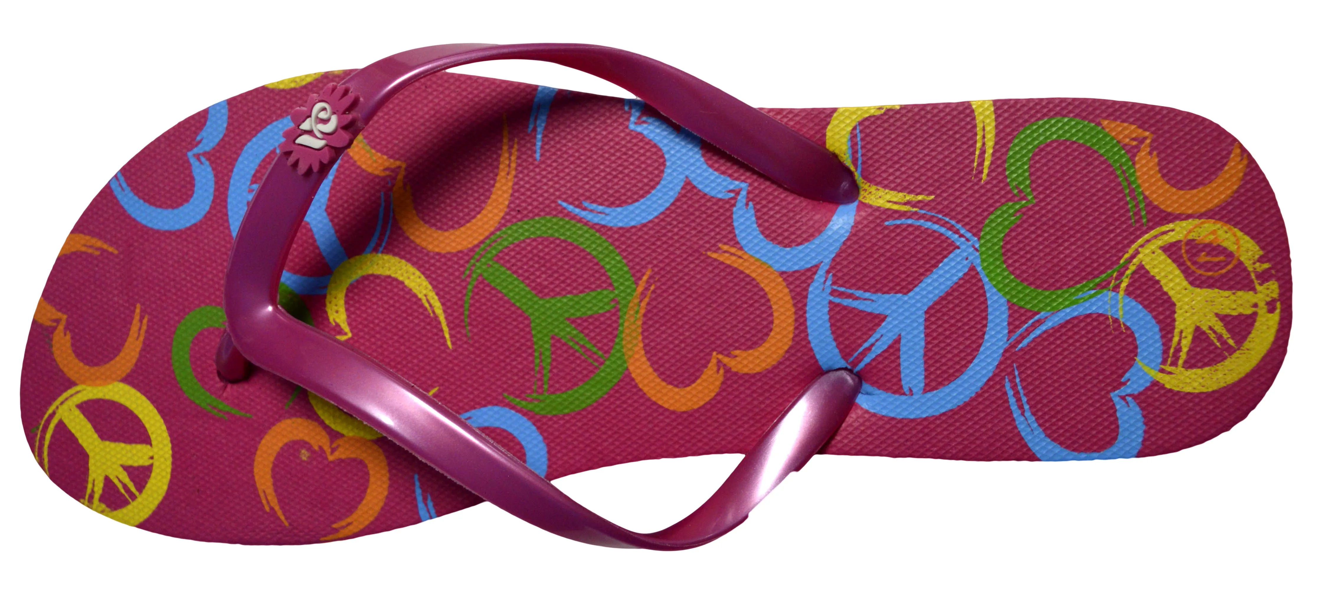 OCTAVE Ladies Summer Beach Wear Flip Flops - Peace Design