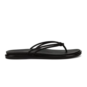 Olukai Women's 'Aka Flip Flop - Black/Black 20509-4040