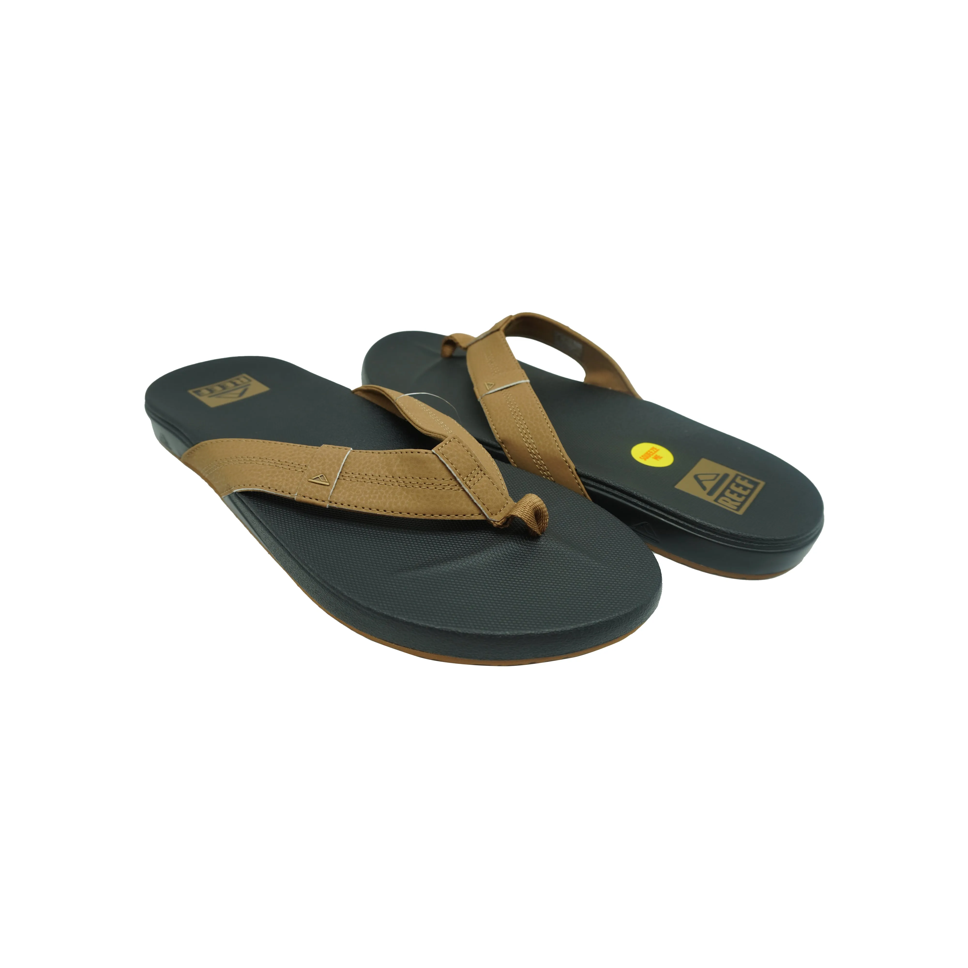 Reef Men's Cushion Phantom Flip Flop Sandals Tan Black Size 13