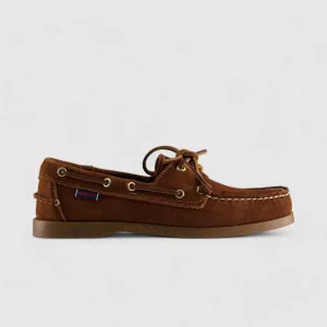 Sebago Docksides Portland Suede Brown Cognac Gum 7000G90