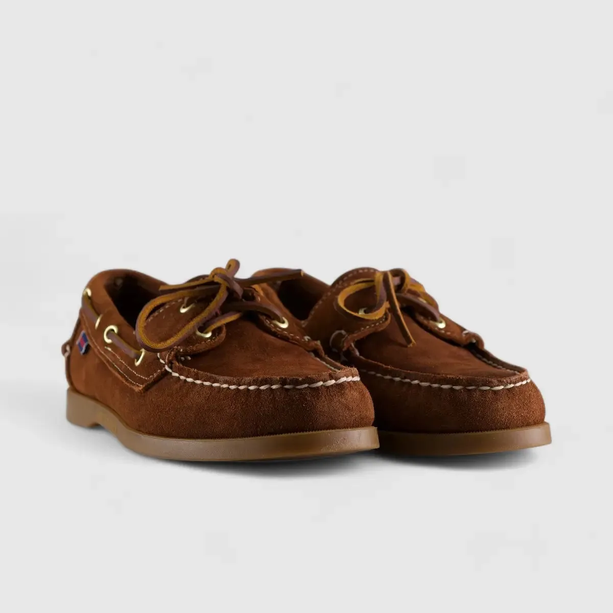 Sebago Docksides Portland Suede Brown Cognac Gum 7000G90
