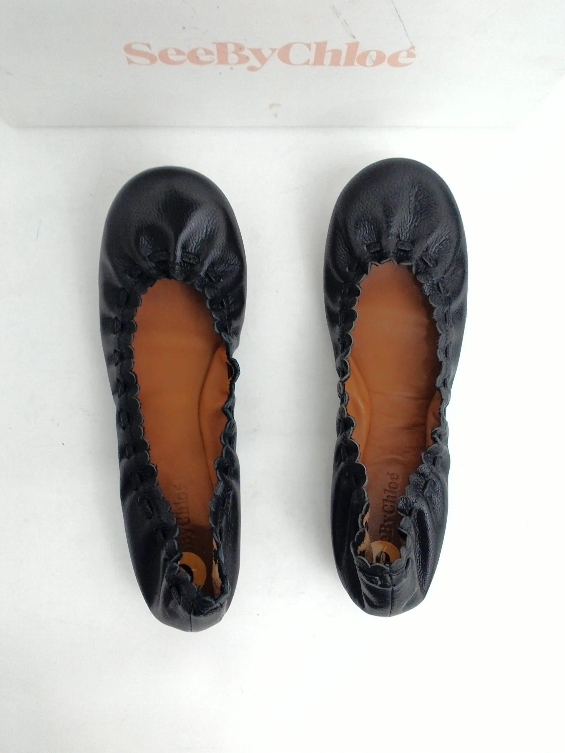 SeeByChloé Women's Goat Ballerina Lac Size 36