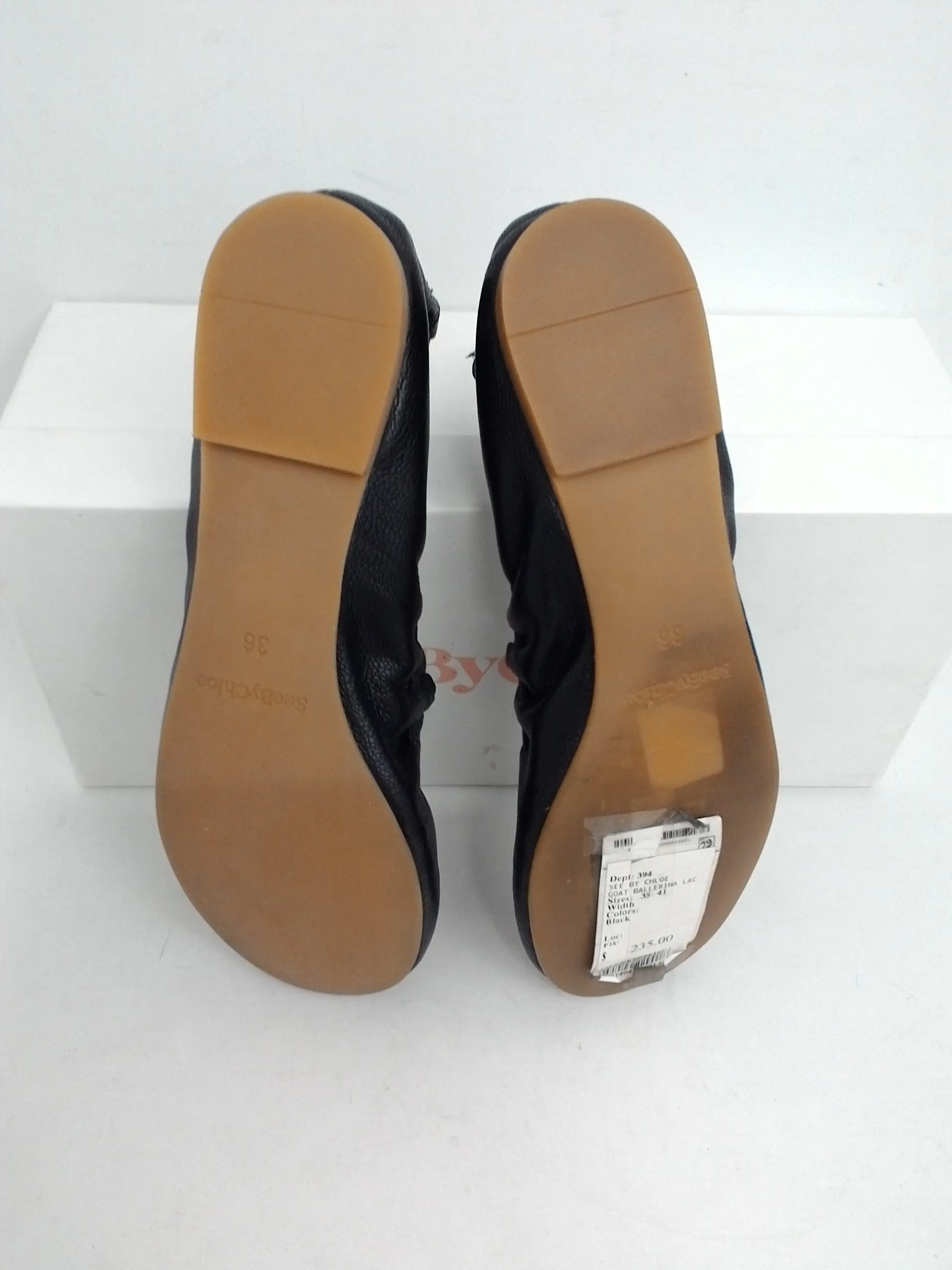 SeeByChloé Women's Goat Ballerina Lac Size 36