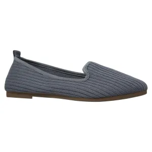SOBEYO Women's Ballet Flats Sweater Soft Rubber Sole Shoes Gray