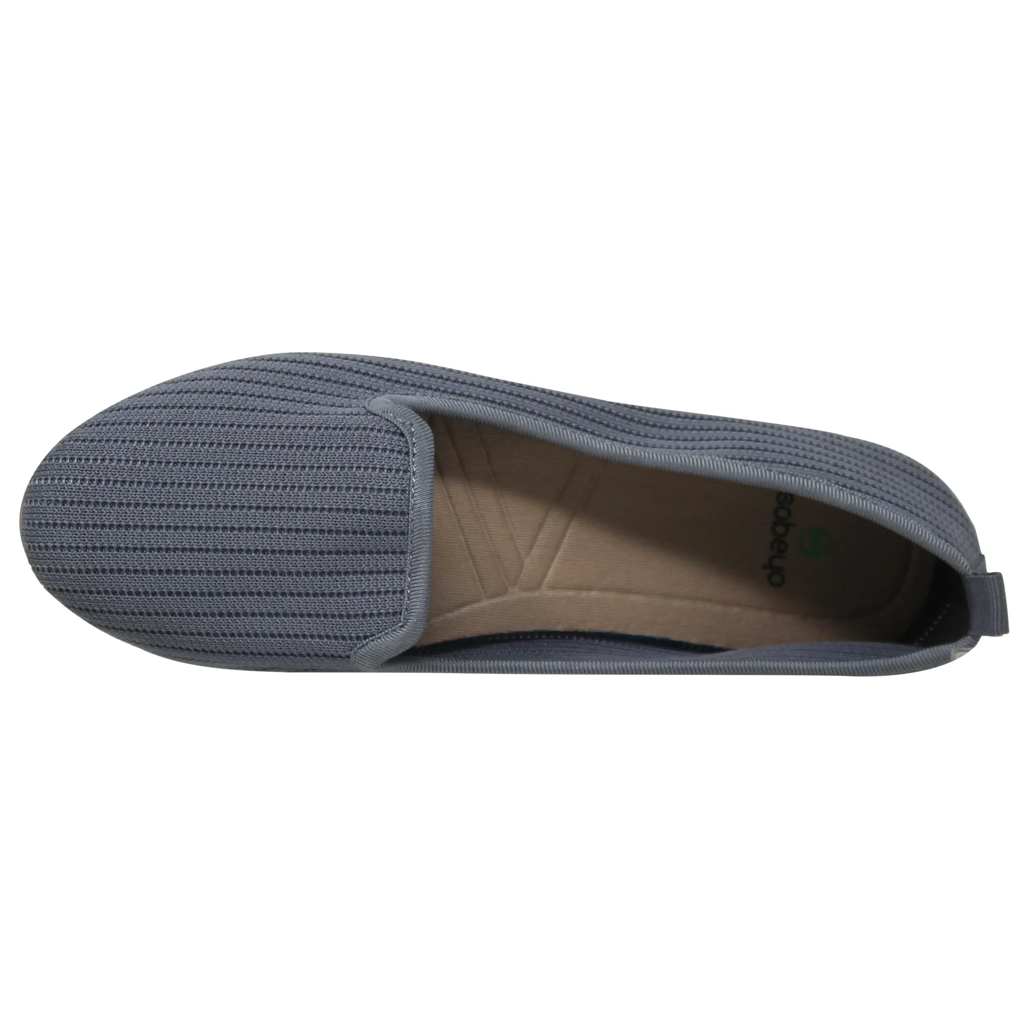 SOBEYO Women's Ballet Flats Sweater Soft Rubber Sole Shoes Gray