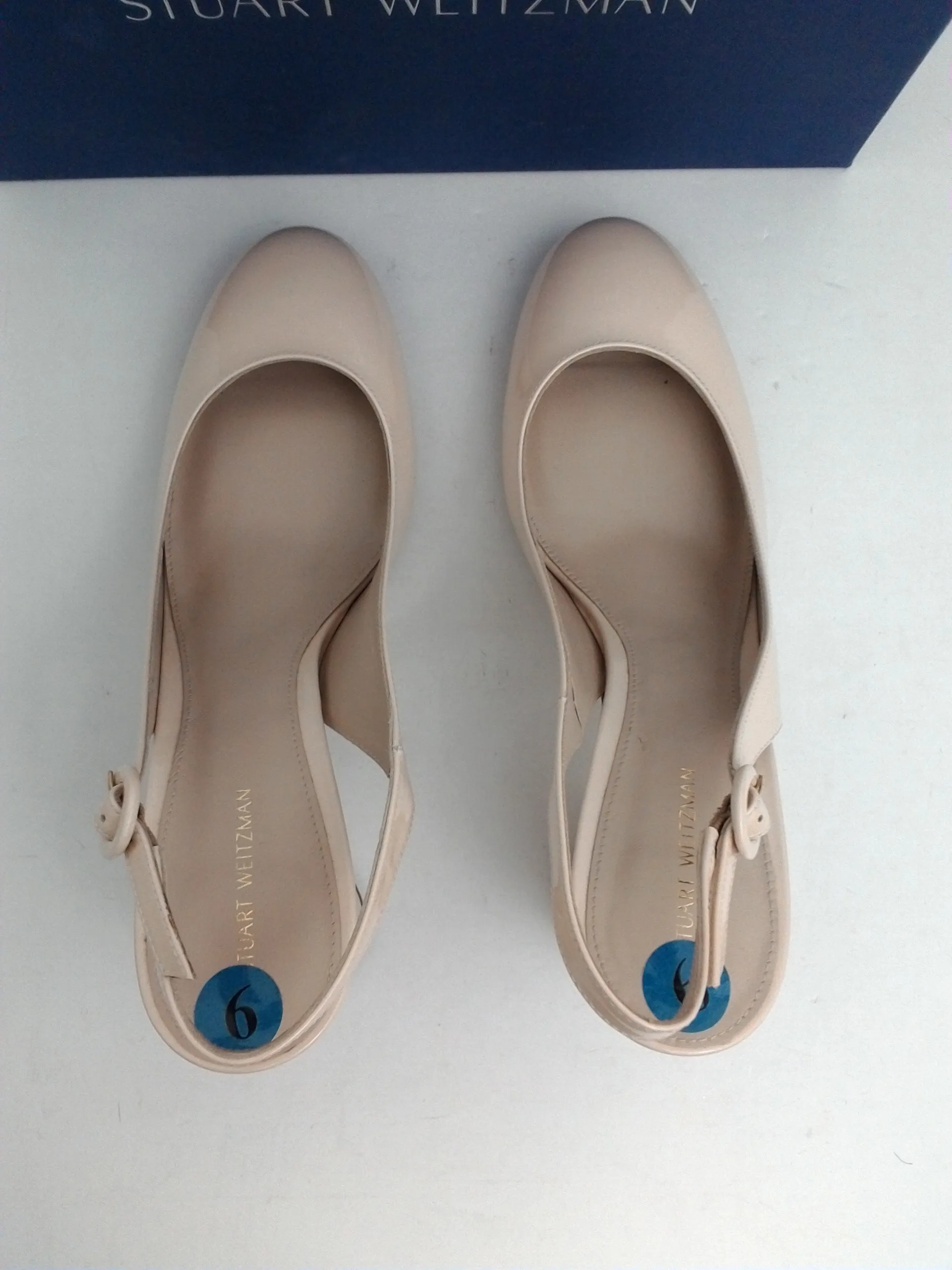 Stuart Weitzman Women's Coretta Cashew Gloss Patent Leather Size 9 M