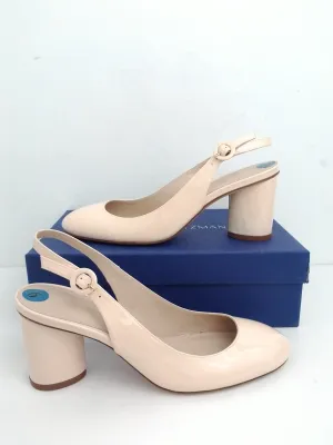 Stuart Weitzman Women's Coretta Cashew Gloss Patent Leather Size 9 M