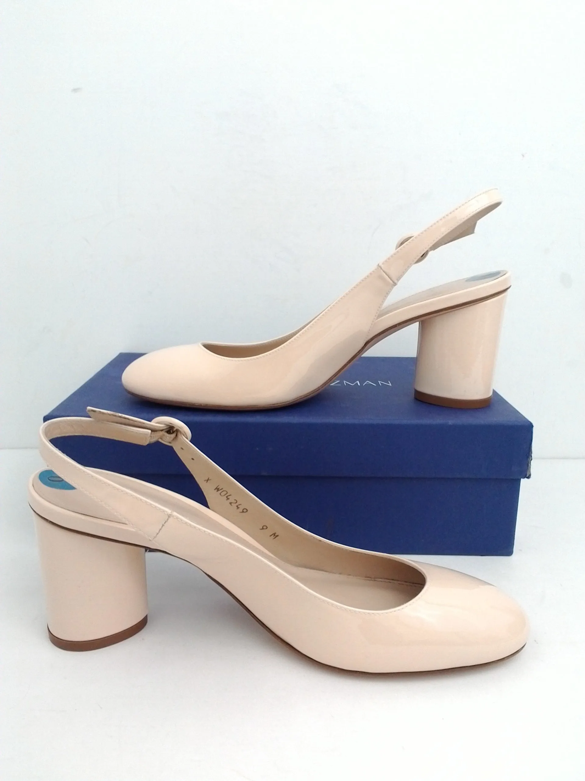 Stuart Weitzman Women's Coretta Cashew Gloss Patent Leather Size 9 M
