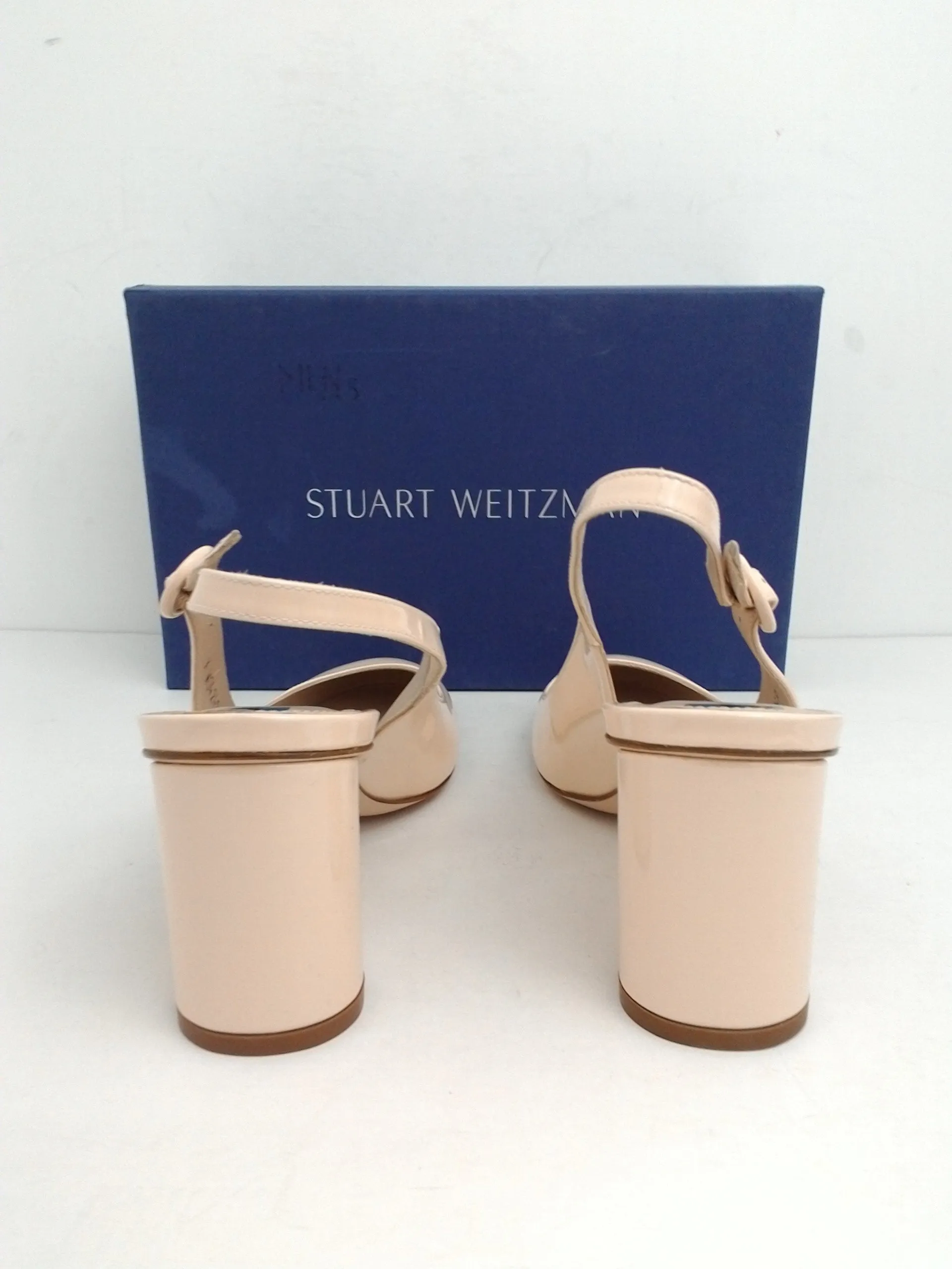 Stuart Weitzman Women's Coretta Cashew Gloss Patent Leather Size 9 M