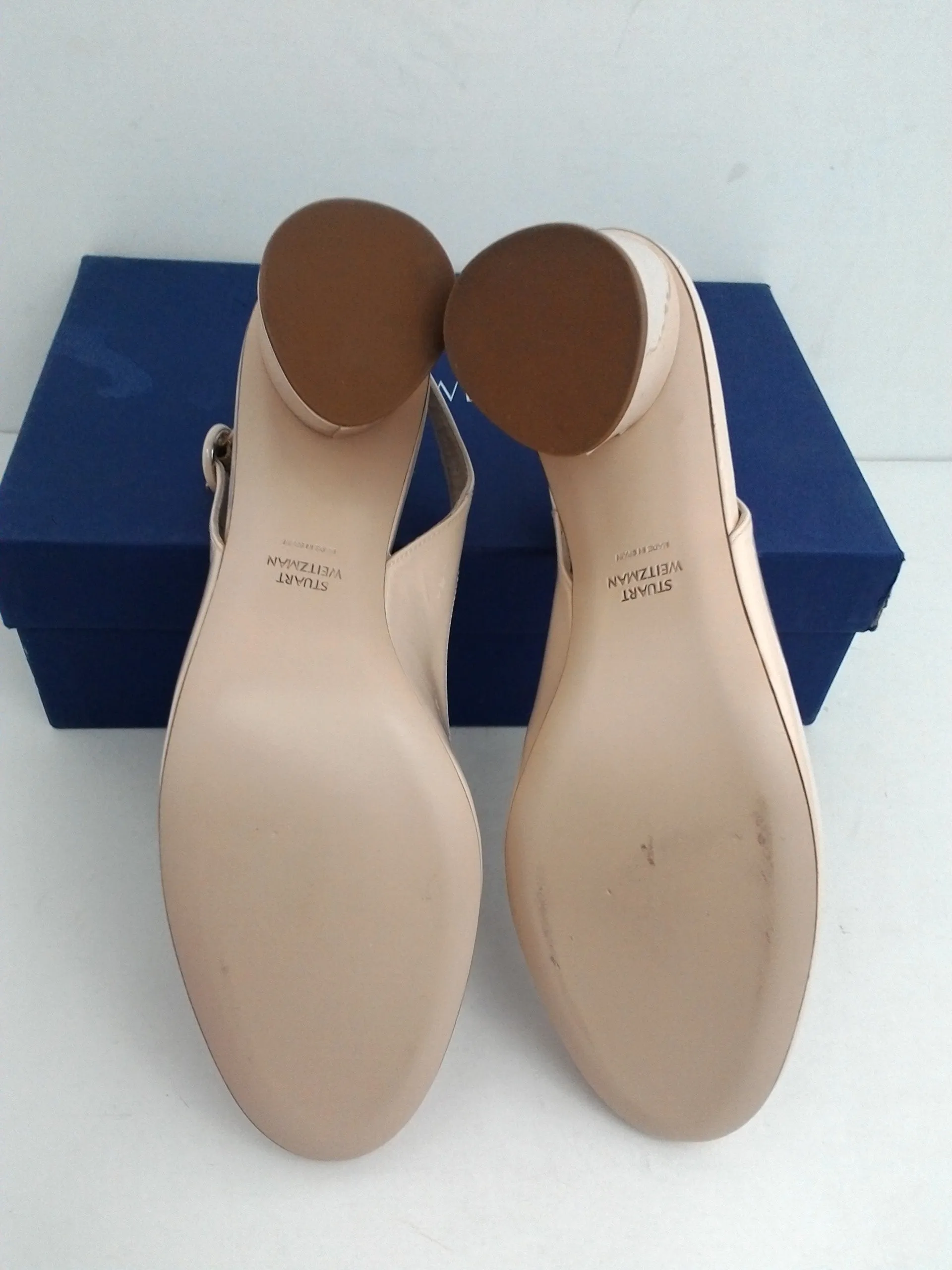 Stuart Weitzman Women's Coretta Cashew Gloss Patent Leather Size 9 M