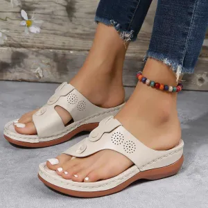 Thong Sandals Wedges Shoes Summer Beach Shoes Flip Flops