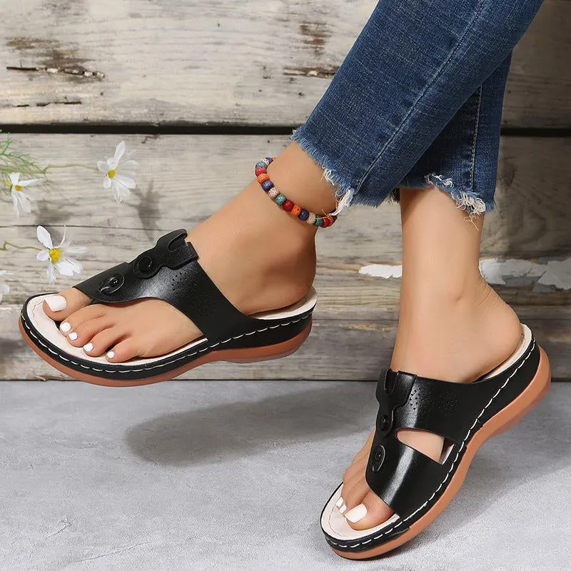 Thong Sandals Wedges Shoes Summer Beach Shoes Flip Flops