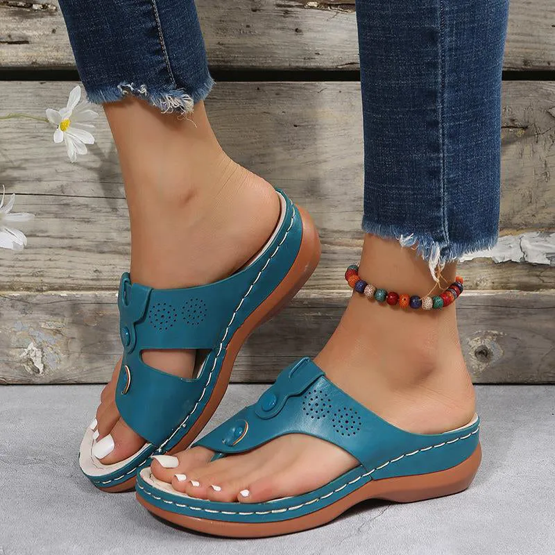 Thong Sandals Wedges Shoes Summer Beach Shoes Flip Flops