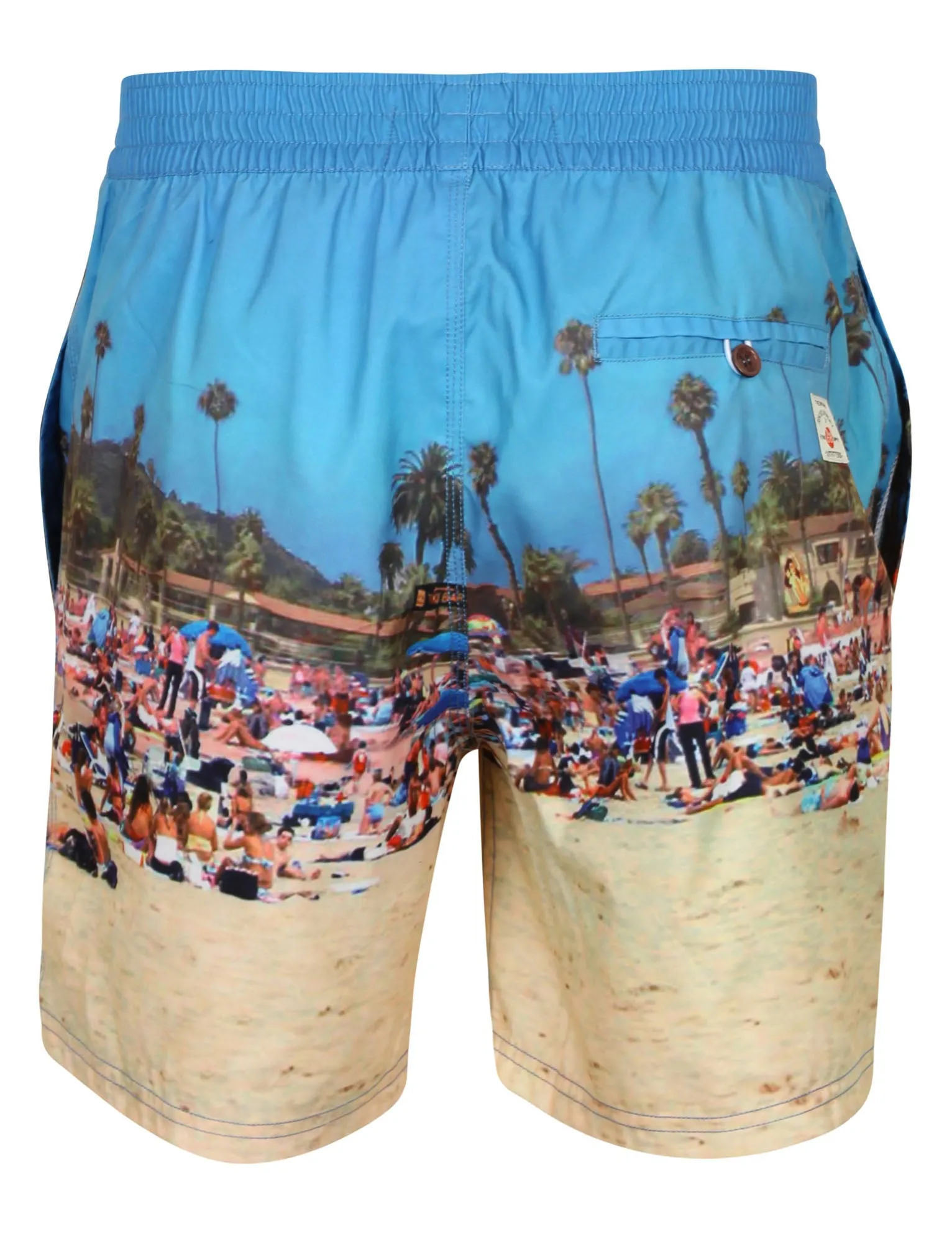 Tiki Beach2 Printed Swim Shorts in Cuba Beach with Free Matching Flip Flops - Tokyo Laundry