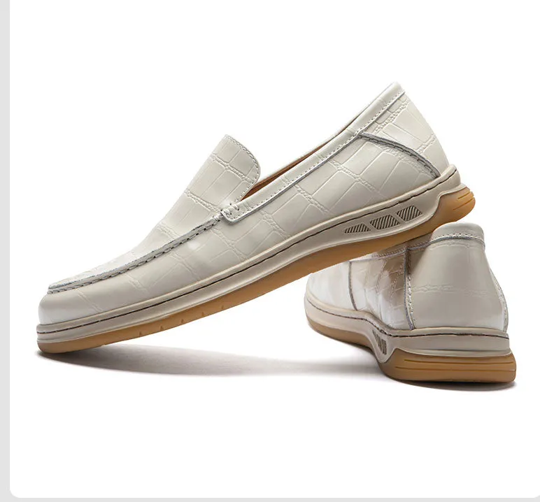 Veltique Croc-Textured Glide Loafers