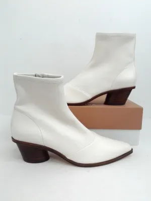 Via Spiga Women's Odette Milk Leather Booties Size 7 M