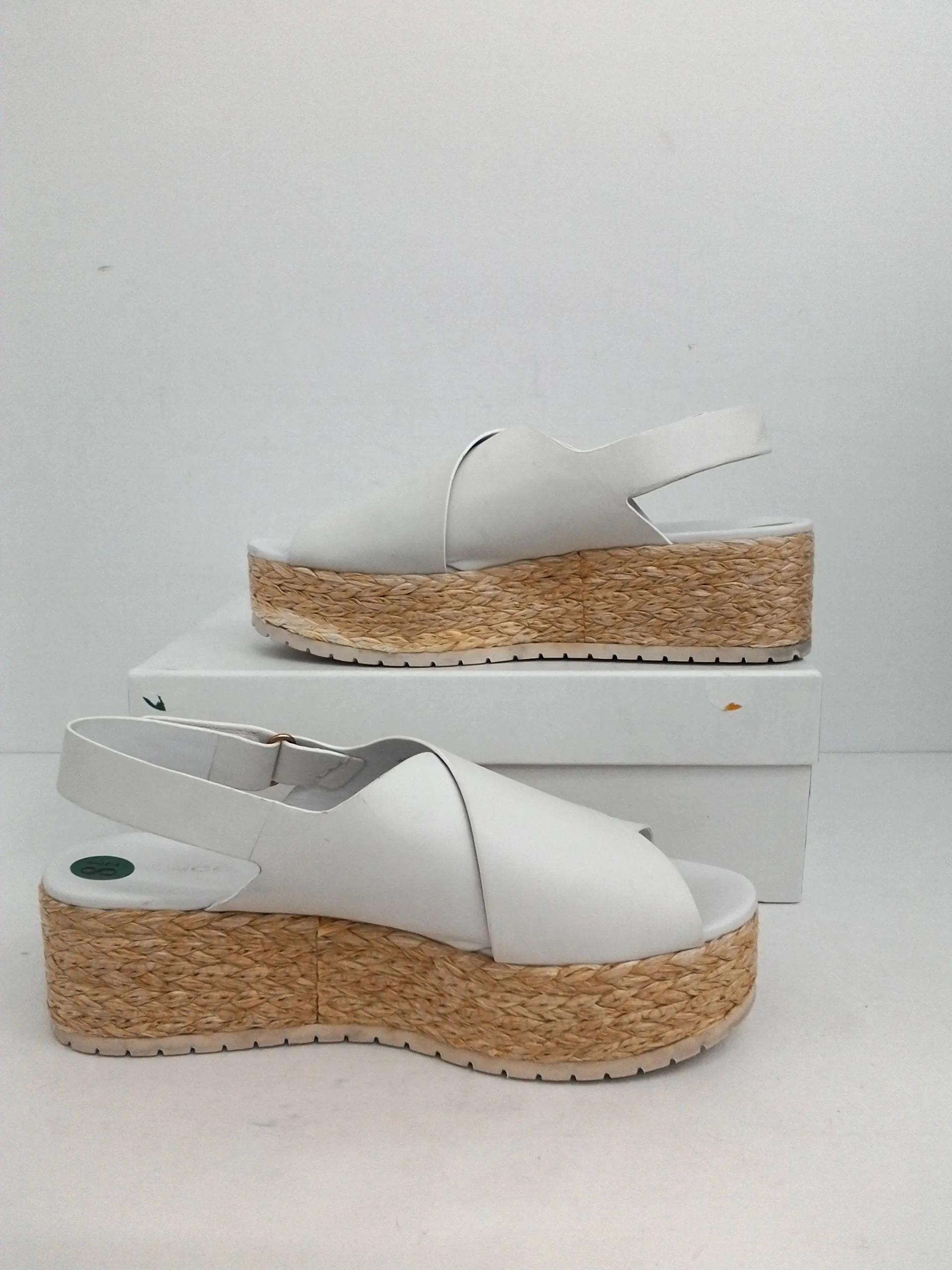 Vince Women's Jesson Of White Leather Size 8.5 M