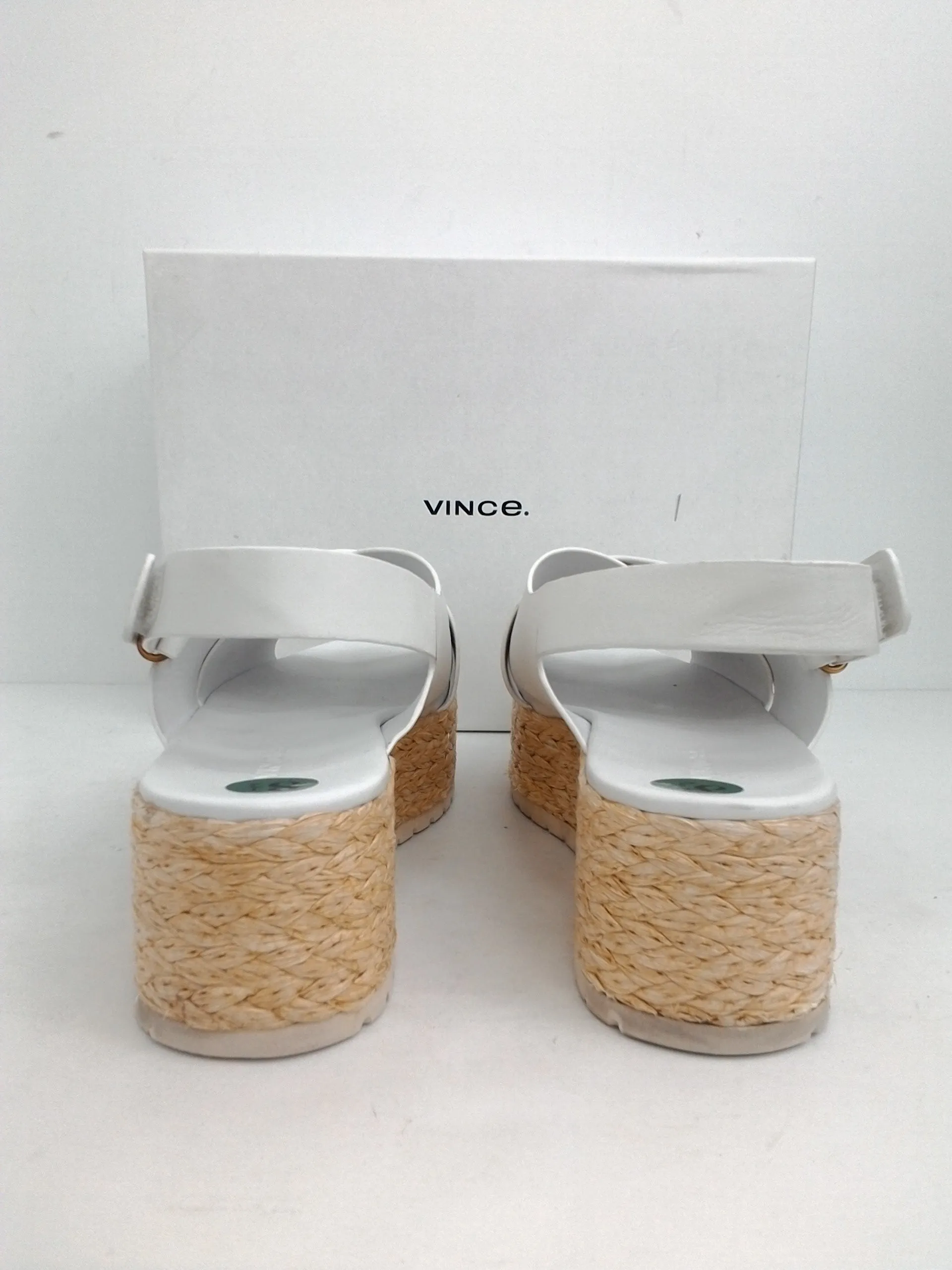 Vince Women's Jesson Of White Leather Size 8.5 M