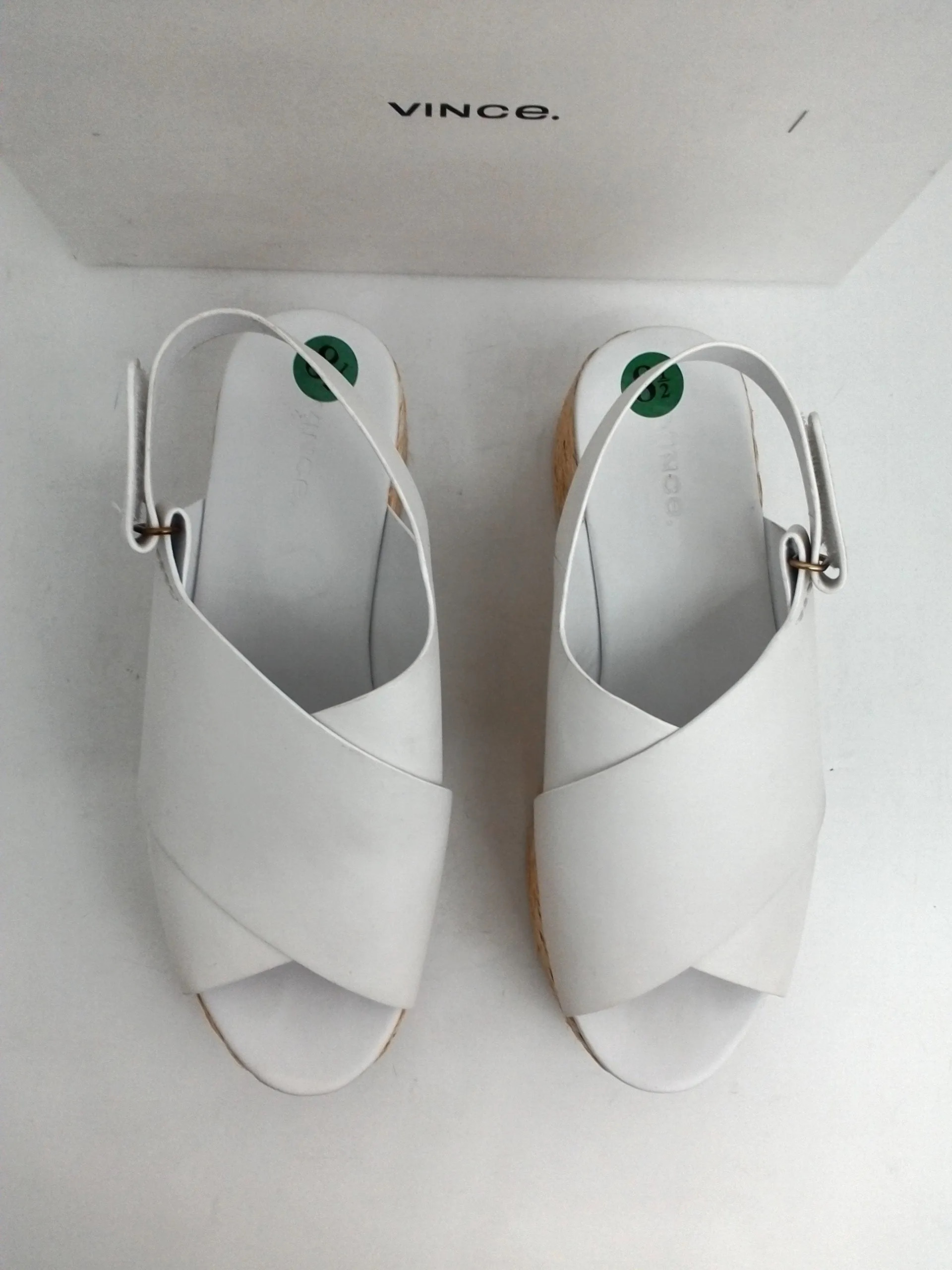 Vince Women's Jesson Of White Leather Size 8.5 M